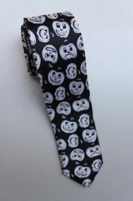 SLIM Halloween Pumpkin Emotion #S Cartoon Neck Tie