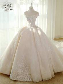 White fishtail wedding bridal dress gown RB1028
