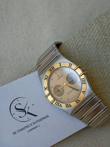 omega Constellation Manhattan Day date half gold
