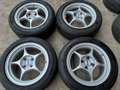 Rim second 15 Enkei Rp01 siap tayar myvi vios city