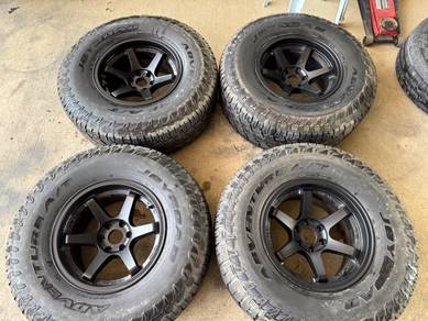 Sport rim second 16 TE37 siap tayar Nissan navara