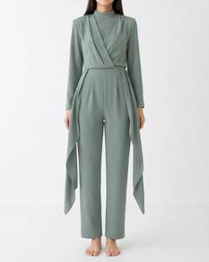 Sage Green Modest Jumpsuit