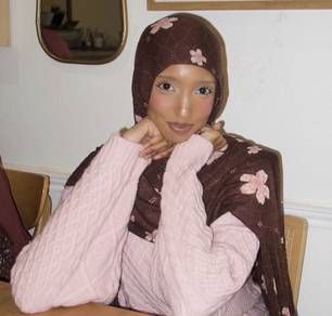 Floral Brown Scarf