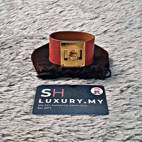 Hermes Lizard Kelly Dog Bracelet