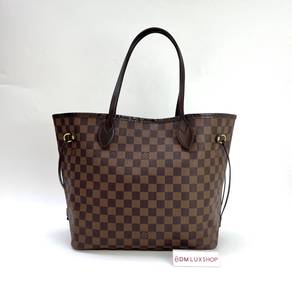 Preloved LV Neverfull Damier Ebene MM GHW