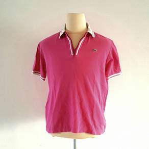 Lacoste Half Zip Pink Tee