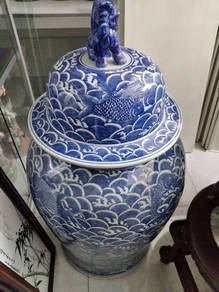 Large Chinese Blue and White Porcelain Ginger Jar
