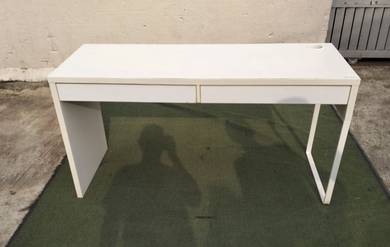Meja Tulis Writing IKEA Table 2Drawers White