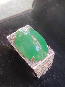 Giok Jadeite Jed "Hijau Buah" Gred Ais Burma Asli