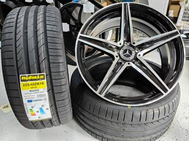 Mercedes W206 W205 W204 19" Rim Tayar Baru R136