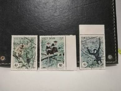 1987 Vietnam Stamps Monkeys