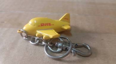 Metal Cast DHL Aeroplane Keychain 