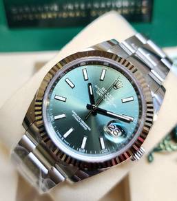 Brand New Rolex Datejust 41mm 126334 Mint Green