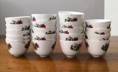 Cawan antique oriental kangkung tea cup 19