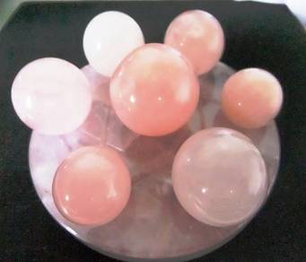 Rose Quartz Spheres Star of David