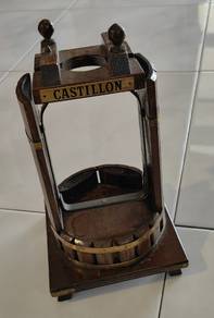 Vintage Castillon wooden swinging bottle cradle