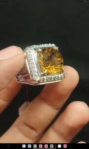 cincin Batu citrine Brazil asli