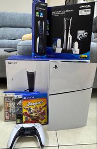 PS5+2Controller +3Games+Cooling Fan+Charging Dock