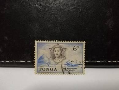 1953 Tonga Stamp Airport Queen Aircraft