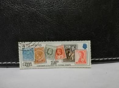 1970 Fiji Stamp 100th Anniversary King Queen