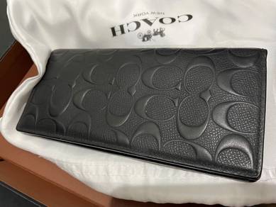 Coach men long wallet black men wallet