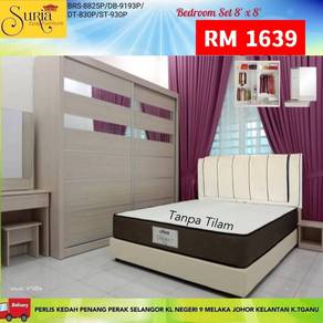 Set bilik tidur tanpa tilam+ almari 8x8 kaki