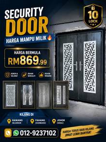 Security Door with 10 lock