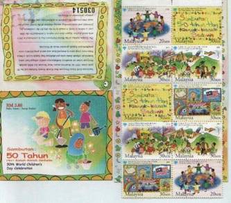 Mint Stamp Booklet World Children Day Msia 2003