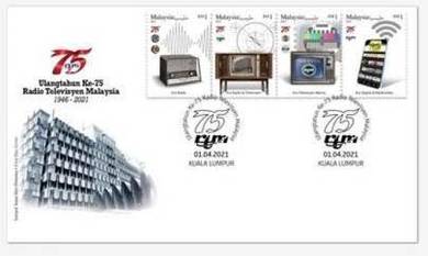 First Day Cover RTM 75th Anniversary Malaysia 2021