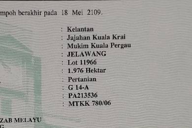 Others Land in Kuala Krai, KTN