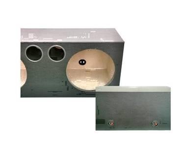 10'' round 3/4'' - tick double woofer box (pvc)