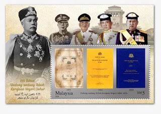 Miniature Sheet 125 Undang Johor Malaysia 2020