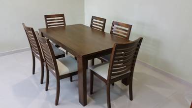 Meja makan Dining Table 6 seater Puchong