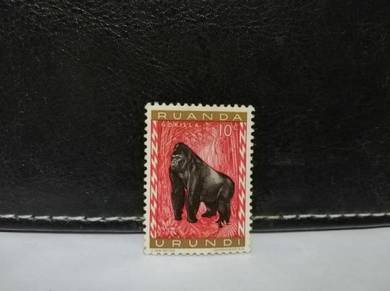 1959 Rwanda Urundi Stamp Gorilla