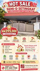 Semi-Detached House For Sale in Parit Buntar,PRK