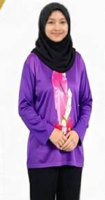 Baju lengan panjang dengan grafik berhijab 