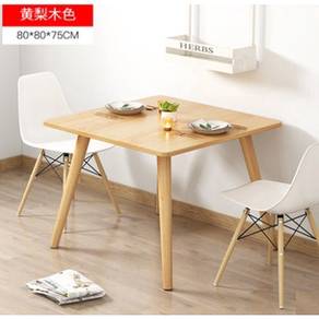 BROWN WOOD TABLE Study Dining Foldable Meja Makan