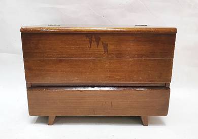 japanese retro wooden sewing box haribako kohikida