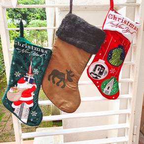 Christmas Socks Candy Gifts Bags decor 6 Pieces