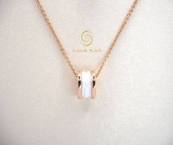 Bvlgari B.zero1 Necklace Rose Gold White GA731