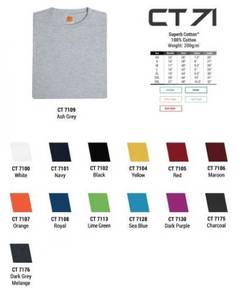 T Shirt Round Neck Super Grade Cotton Pl Un CT71XX