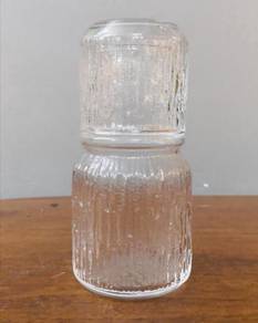 Bedside table carafe decanter glass vintage