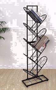 BLACK / Metal Book Display Rack
