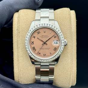 Rolex Datejust 31 Salmon Pink Diamond Bezel 178240