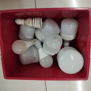 Mix watt bulb mentol LED + socket terpakai