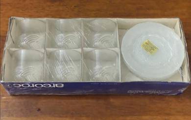Cawan piring arcoroc Atlantic tea set