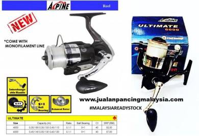 Alpine ultimate monofilament fishing reel, 6000