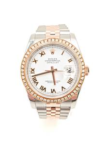 Rolex Datejust 36 White Roman Diamond Bezel 116231