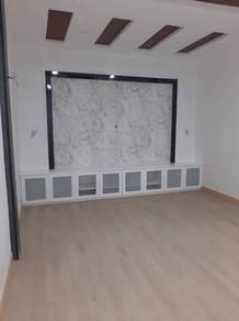 Kitchen cabinet stone tabletop solid wood door