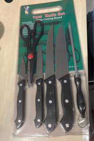 7 Pcs Knife Set With Cutting Board